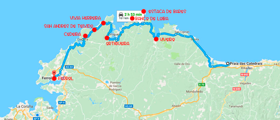 DÍA 2: Ruta por las Rías altas. De Ribadeo a Ferrol
